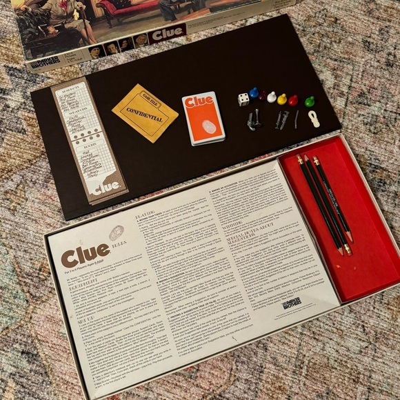 Vintage Parker Brothers 1972 CLUE Board Game - Picture 3 of 7
